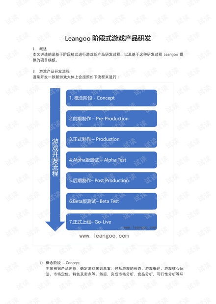 手机游戏开发流程与项目管理